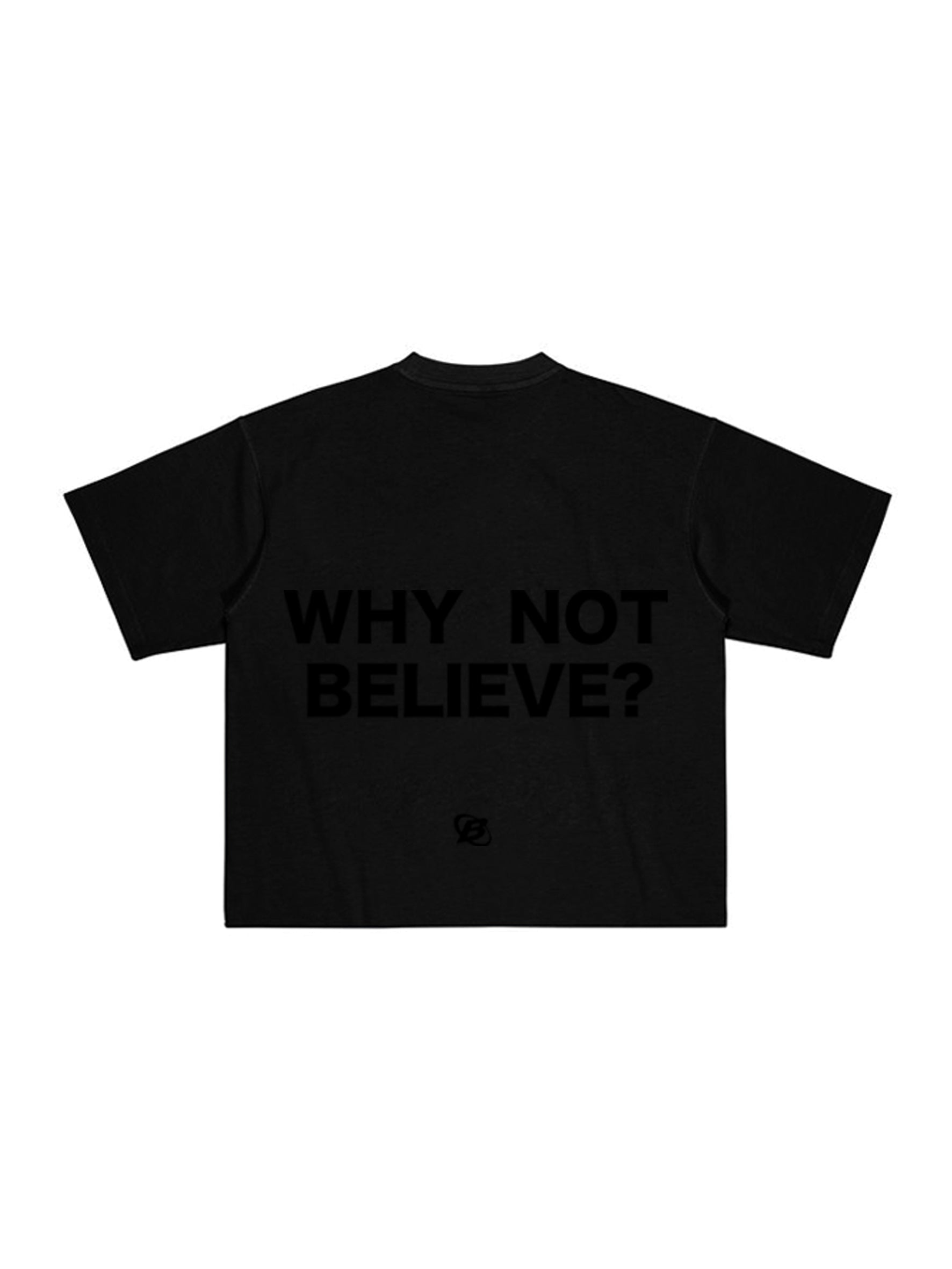 Boxy fit - Why not believe? - Black/black