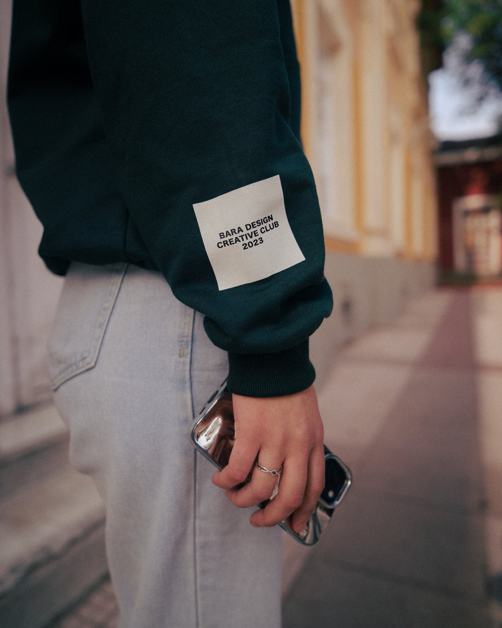 Hoodie Verde botella - Boxy Fit