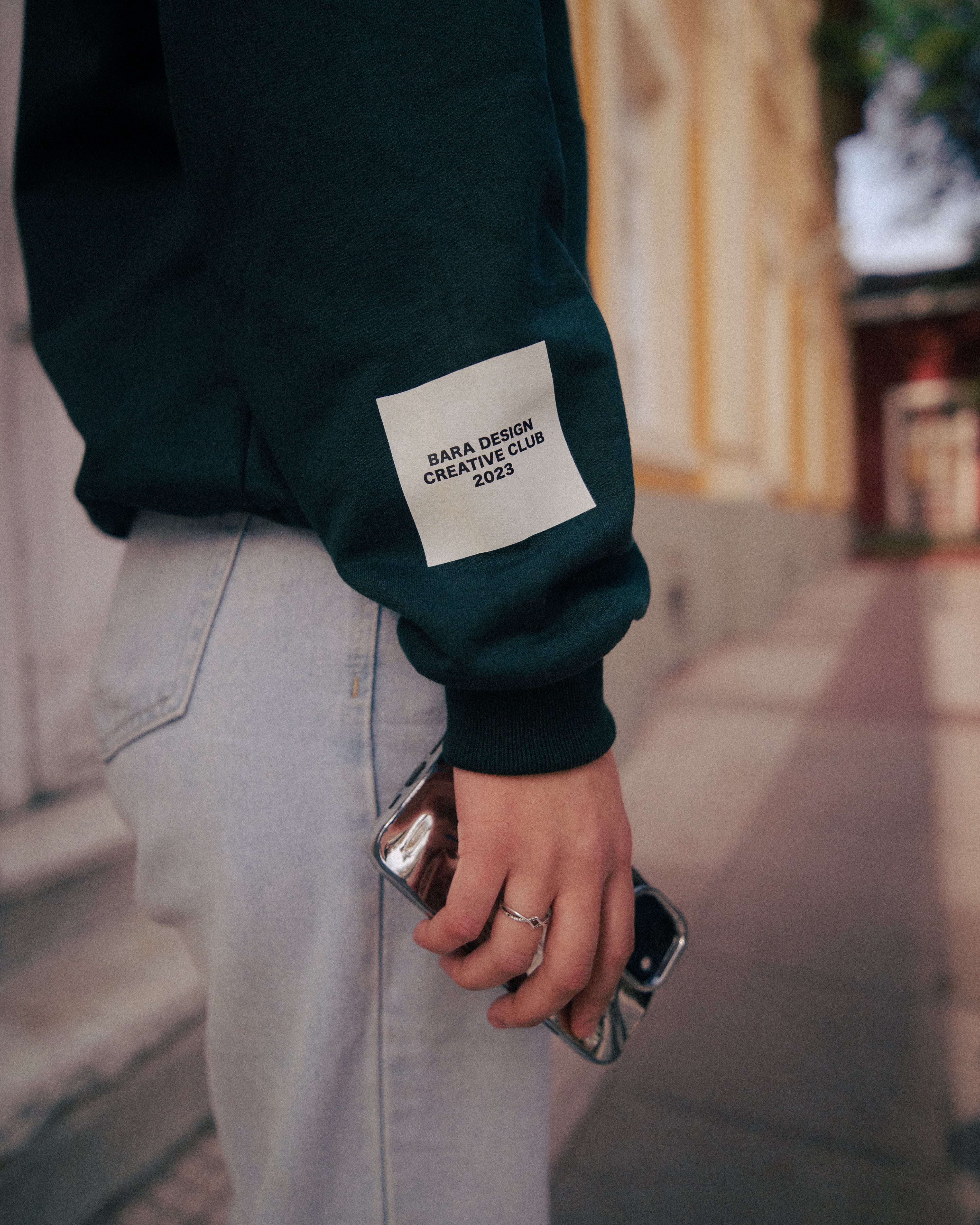 Hoodie Verde botella - Boxy Fit