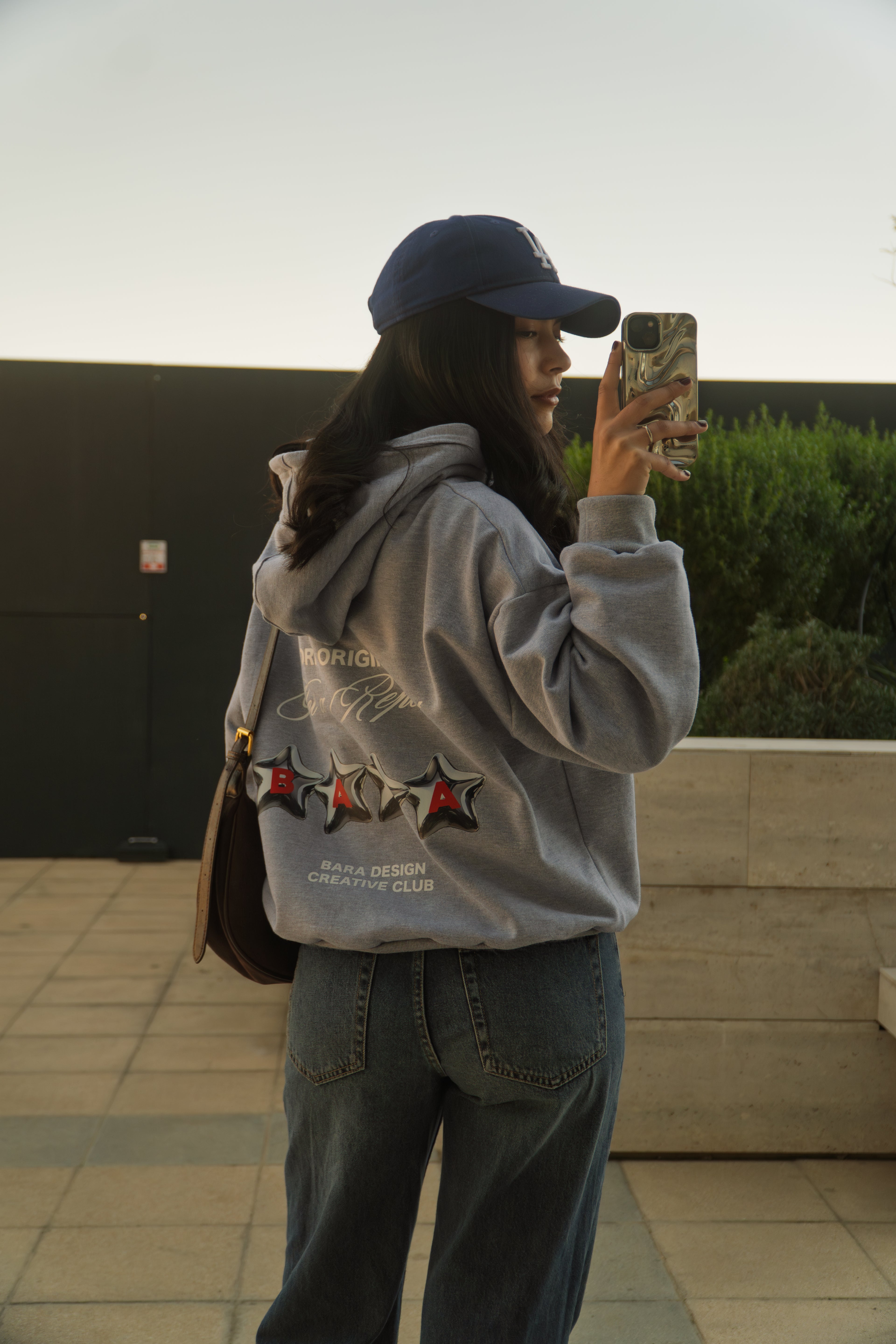 Hoodie Gris melange - Boxy Fit