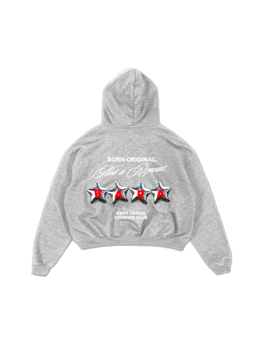 Hoodie Gris melange - Boxy Fit