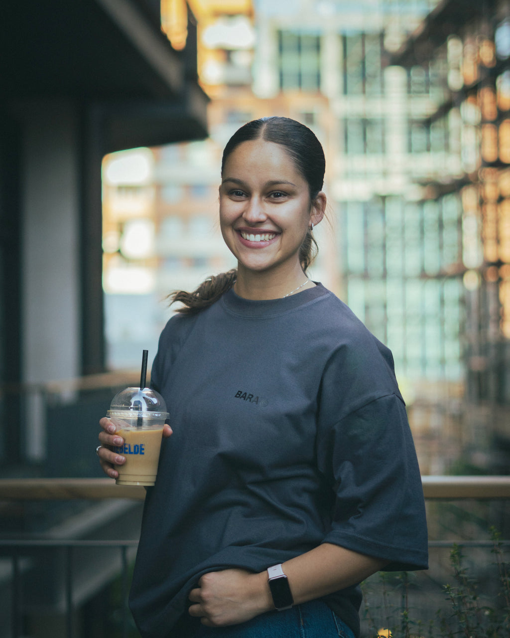 Boxy Fit - Why not believe? Gris pizarra