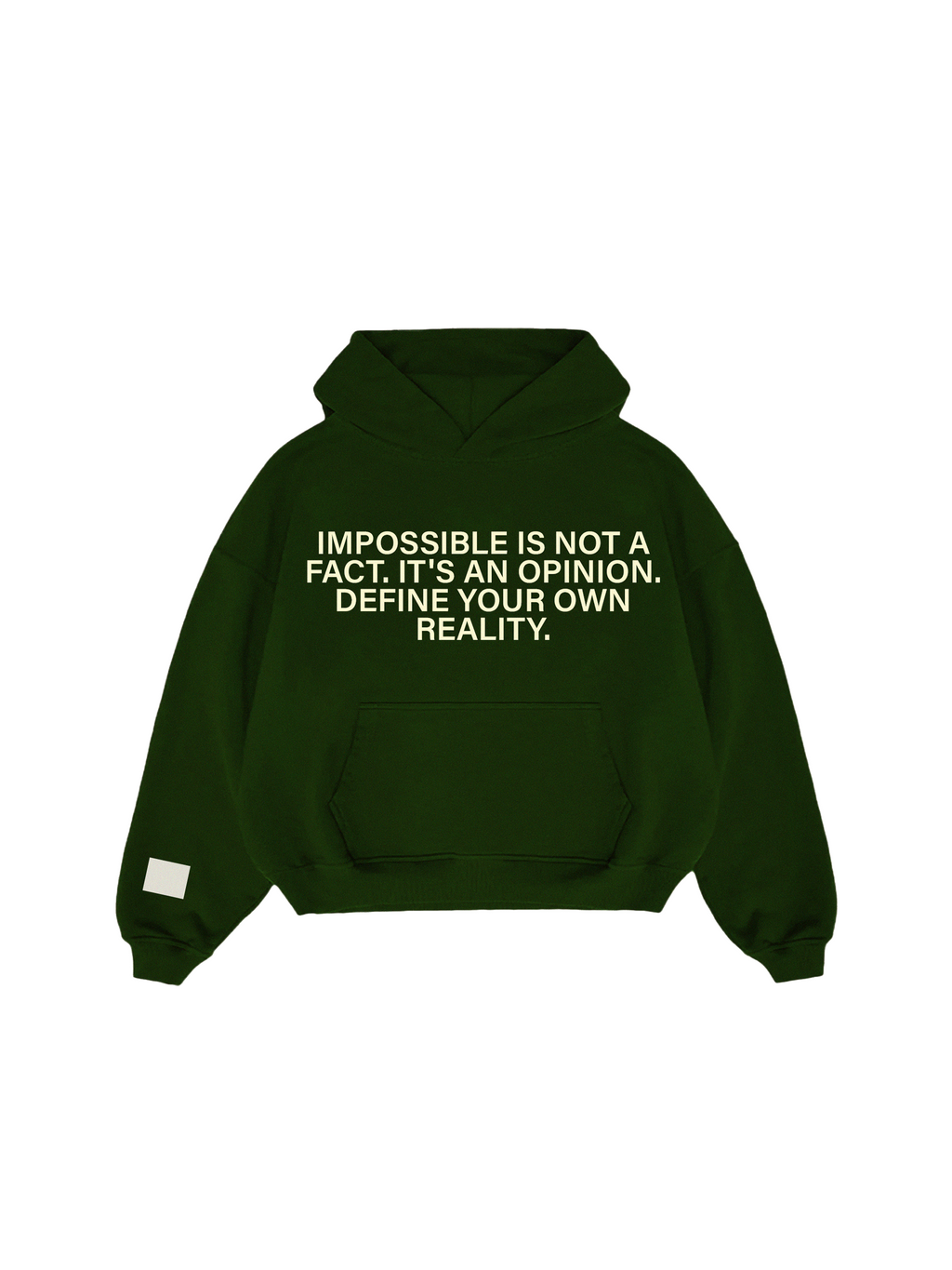 Hoodie Verde botella - Boxy Fit