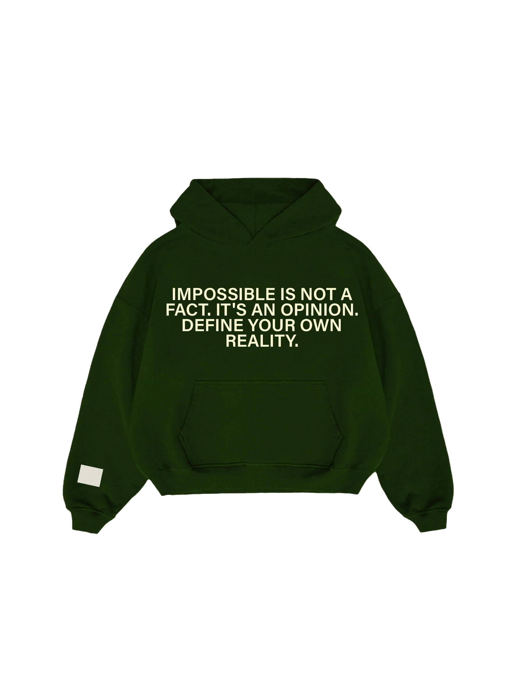 Hoodie Verde botella - Boxy Fit