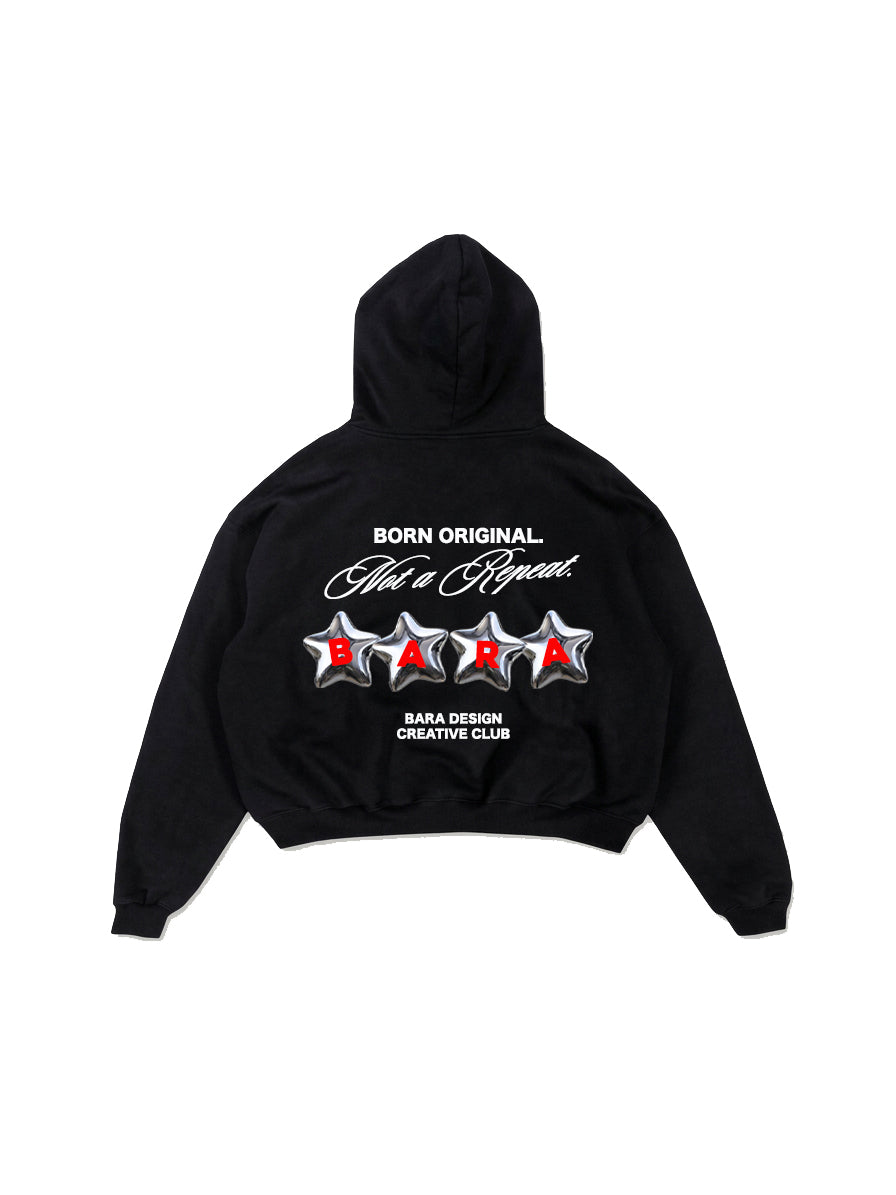 Hoodie Negro - Boxy Fit