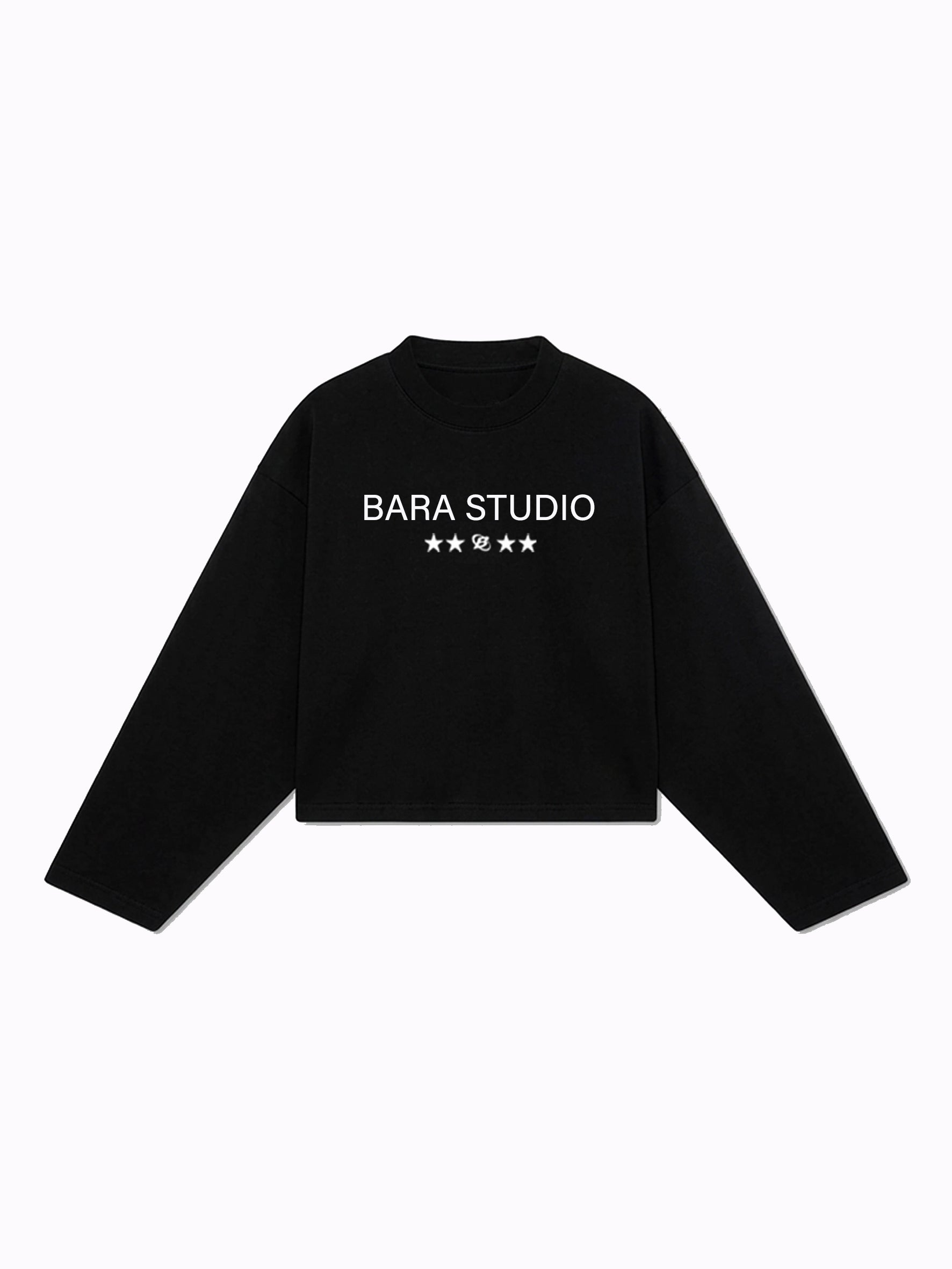 Boxy fit - Manga larga Negra