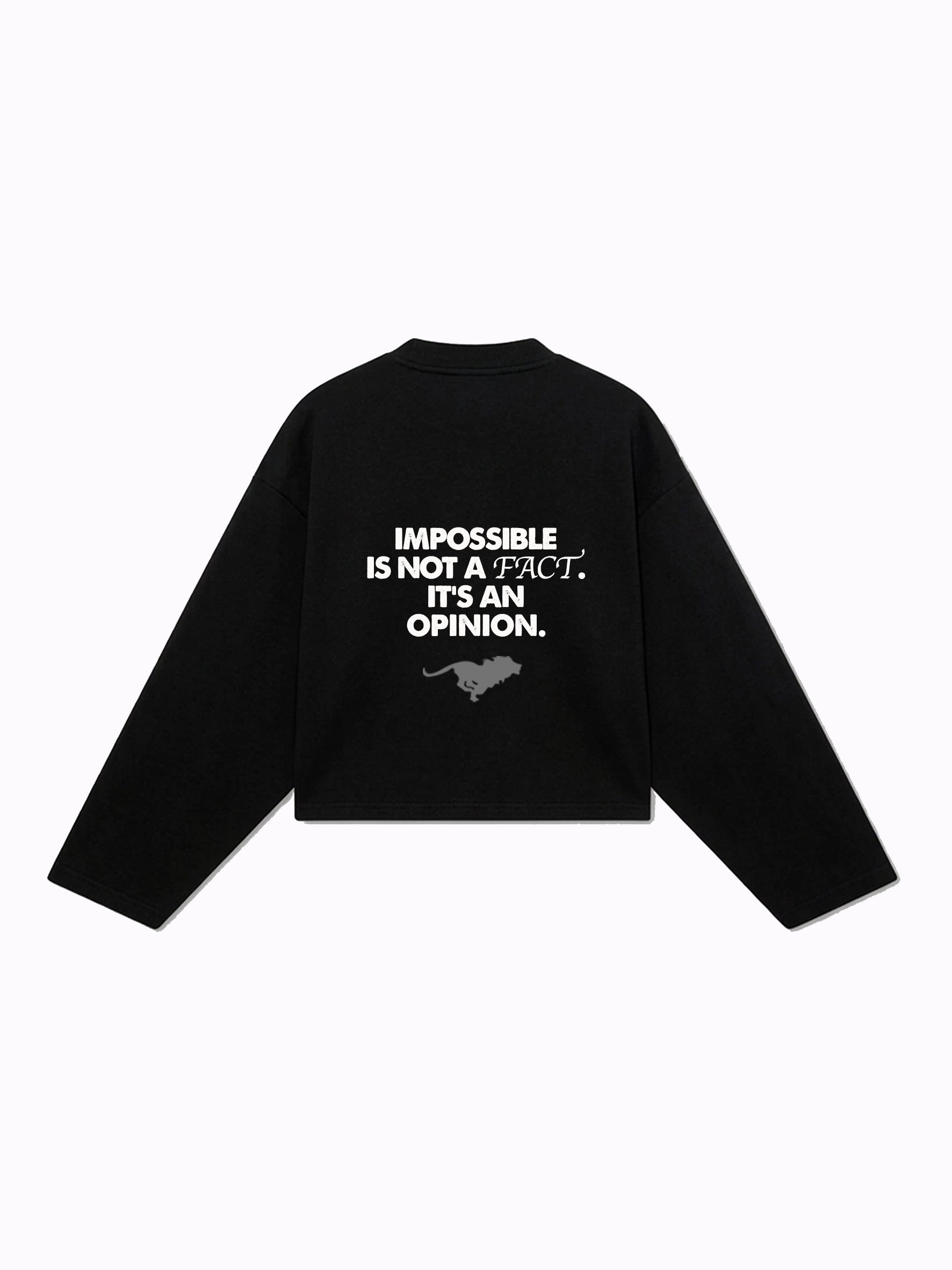 Boxy fit - Manga larga Negra