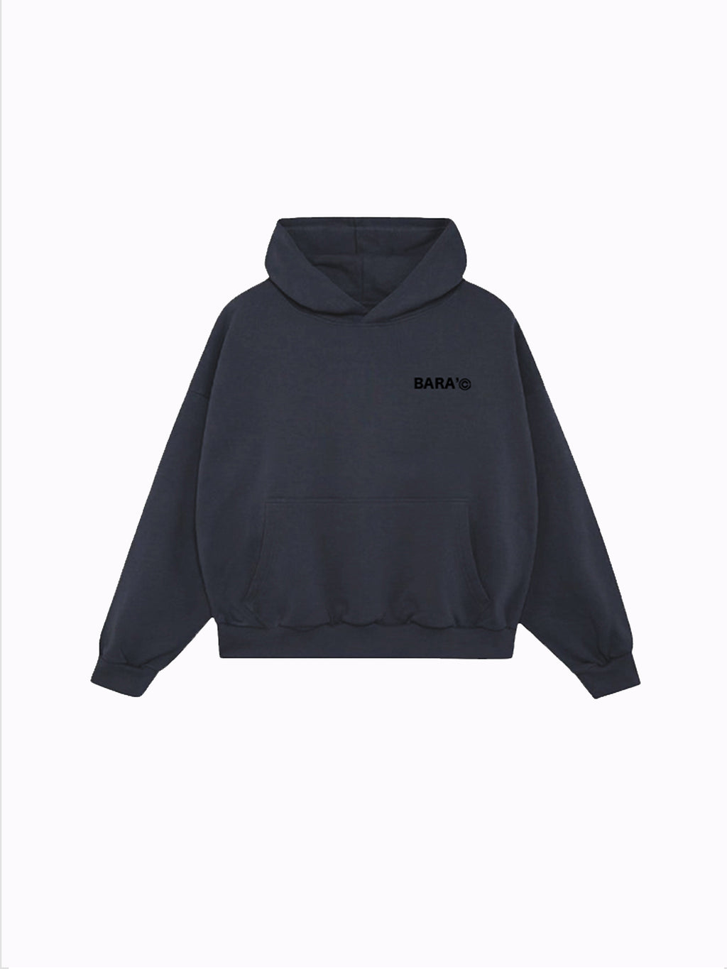 Hoodie Gris Pizarra - Boxy Fit